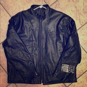 Men’s leather jacket.